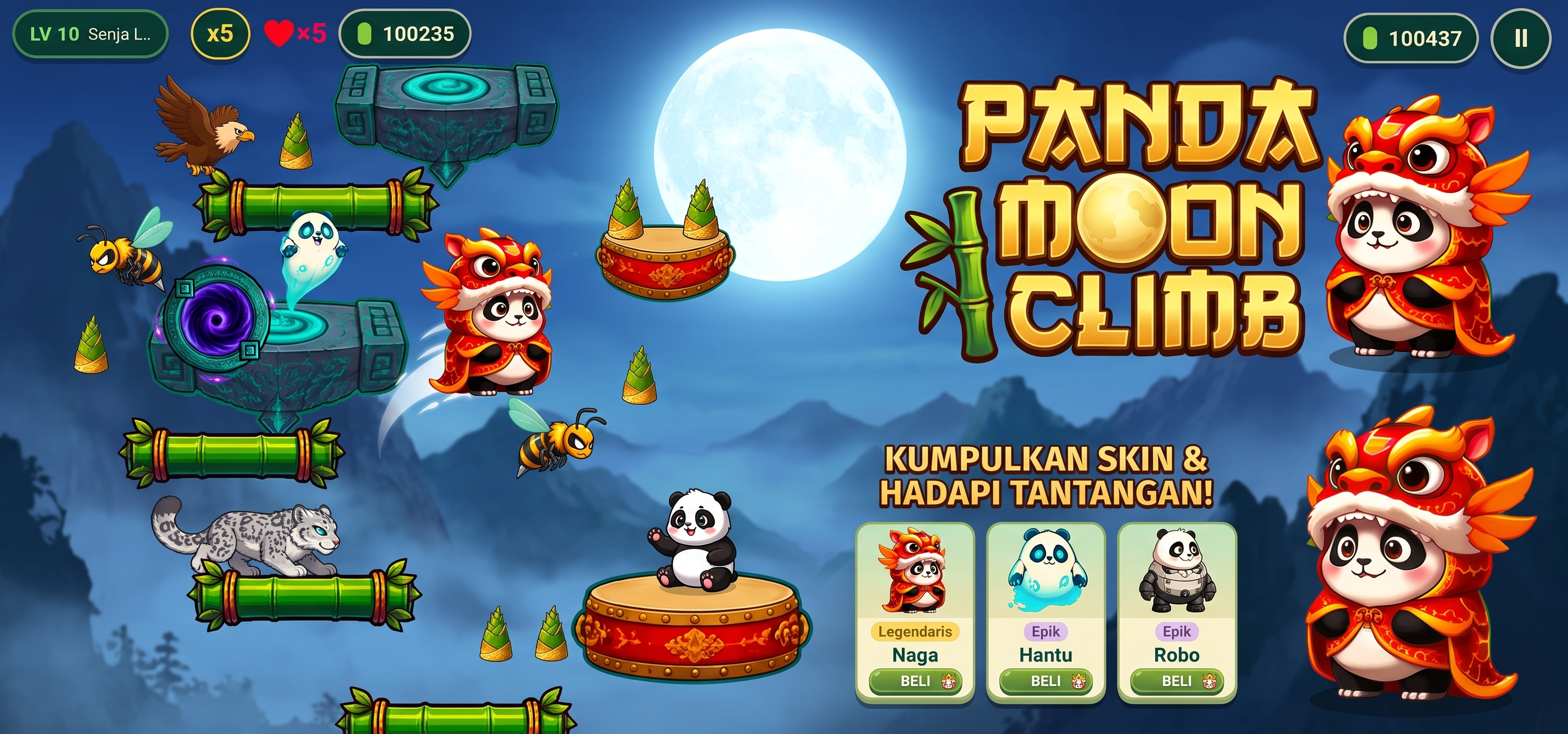 Panda Moon Climb
